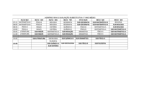 HORÁRIO RAA E AVALIAÇÃO SUBSTITUTIVA 1º ANO MÉDIO 01