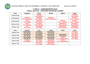 LOCAL: Sala 03 – PAVILHÃO SOLON DE LUCENA