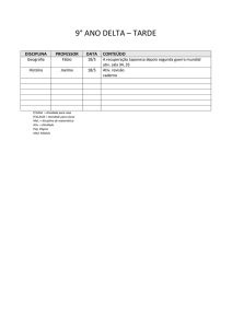 9° ANO DELTA – TARDE DISCIPLINA PROFESSOR DATA