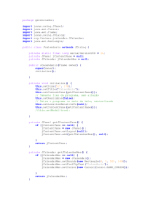 Jcalendario em java