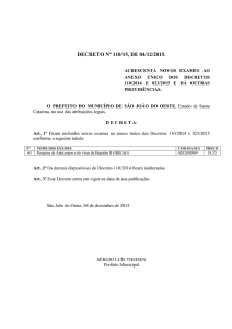 decreto nº 110/15, de 04/12/2015. - Diário Oficial dos Municípios de
