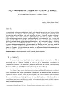 4 - Ainda por uma política de economia solidária