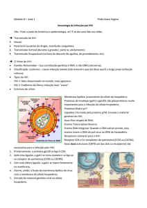 Módulo III – Aula 1 Profa Joana Hygino Imunologia da Infecção por