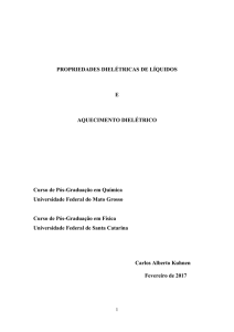 Propriedades dielétricas e aquecimento.