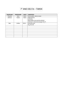 7° ANO DELTA – TARDE DISCIPLINA PROFESSOR DATA