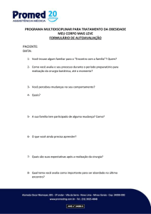 Formulário Autoavaliação do paciente