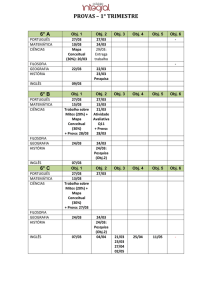 provas – 1° trimestre 6° a