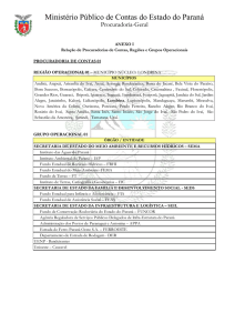 regiões operacionais - TCE-PR