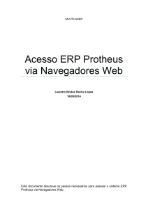 Acesso ERP Protheus via Navegadores Web