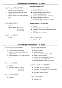 Conteúdos 2º Bimestre