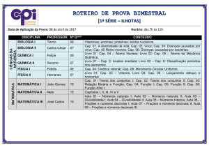 ROTEIRO DE PROVA MENSAL