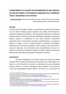 subsídios para a segurança do paciente