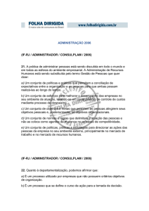 ADMINISTRAÇÃO 2006 (IF-RJ / ADMINISTRADOR / CONSULPLAM