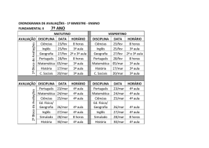 cronograma de avaliações 7º ano