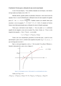 O método de Newton para a obtenção de uma raiz de uma função