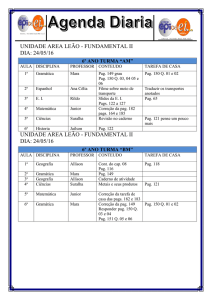 Agenda diaria 6AM e 6BM