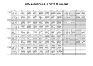 manhã 6º ano 7º ano 8º ano 9º ano 1ª série 2ª série 3ª série tarde 1ª