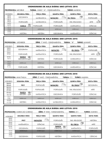 CRONOGRAMA ENSINO FUNDAMENTAL, EJA , NATAÇÃO