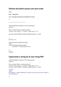 Sistema de palavra passe com java script