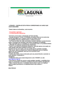10 QUESTÕES - Prefeitura Municipal de Laguna