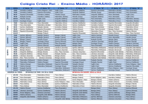 horário ensino médio 2017