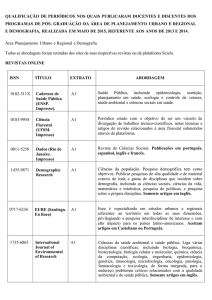 Revistas A1 até B2 importantes com descrição da temática daárea