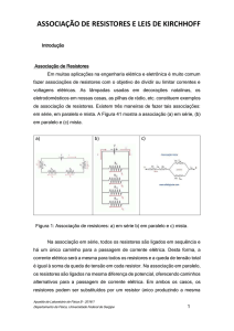 Associação de resistores e leis de Kirchhoff