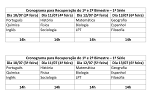 Dia 11/07 (4ª feira)