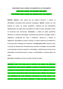 convivendo com o câncer: do diagnóstico ao tratamento