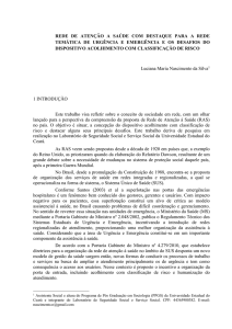 REDE DE ATENÇÃO A SAÚDE COM DESTAQUE PARA A REDE