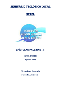 APOSTILA 08 BÁSICO - EPÍSTOLAS PAULINAS II