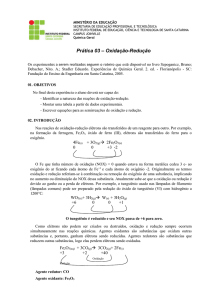 IFSC - Química Geral - Prática 03 - Oxidação