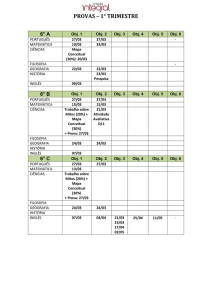 provas – 1° trimestre 6° a