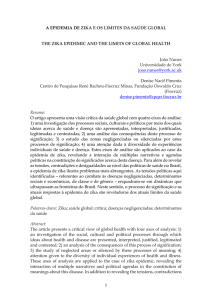 A EPIDEMIA DE ZIKA E OS LIMITES DA SAÚDE GLOBAL THE ZIKA