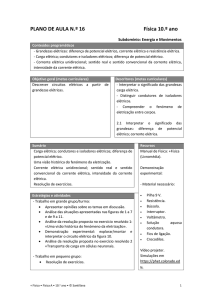 PLANO DE AULA N.º 16 Física 10.º ano