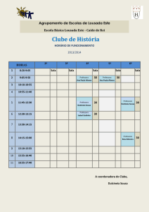 Horário do Clube de História 2013 2014