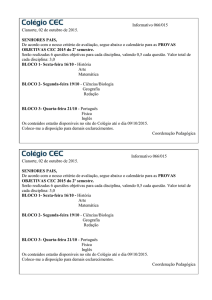 Informativo 066/015 Cianorte, 02 de outubro de 2015. SENHORES