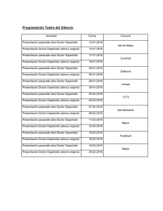 Programación Teatro del Silencio Actividad Fecha Comuna