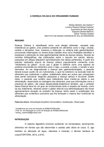 A DOENÇA CELÍACA NO ORGANISMO HUMANO Shirley Marinho