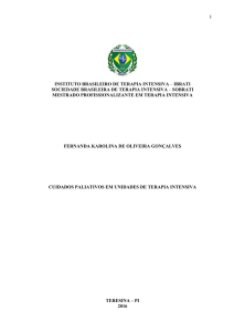 Cuidados Paliativos e Unidades de Terapia Intensiva.