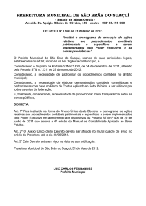 decreto nº 1 - Revista do Tribunal de Contas do Estado de Minas