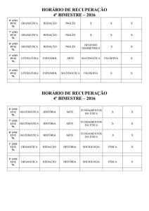 Recuperação 4° Bimestre