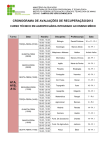 Agropecuária - Campus São João Evangelista