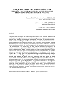 3. Implicações didáticas da interação professor-aluno