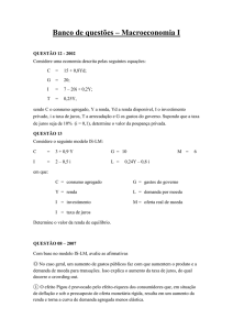 Banco de questões - Macroeconomia I Arquivo