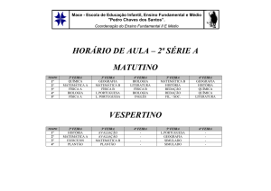 horário de aula