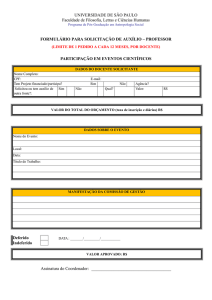 formulário de solicitação de auxílio - Programa de Pós