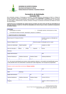 Formulário para solicitação - Fac-DF