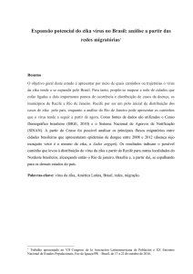 Expansão potencial do zika vírus no Brasil: análise a partir das