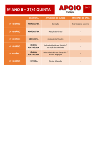 9º ano b – 27/4 quinta